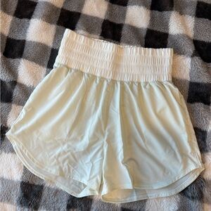 Nike Women's High-Waisted Cream Shorts